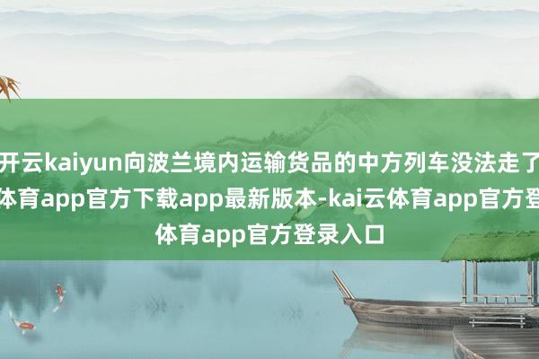 开云kaiyun向波兰境内运输货品的中方列车没法走了-kai云体育app官方下载app最新版本-kai云体育app官方登录入口