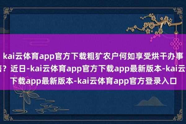 kai云体育app官方下载粗犷农户何如享受烘干办事？烘干后可否径直出售？近日-kai云体育app官方下载app最新版本-kai云体育app官方登录入口
