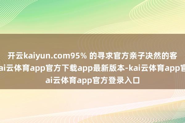 开云kaiyun.com95% 的寻求官方亲子决然的客户是男性-kai云体育app官方下载app最新版本-kai云体育app官方登录入口